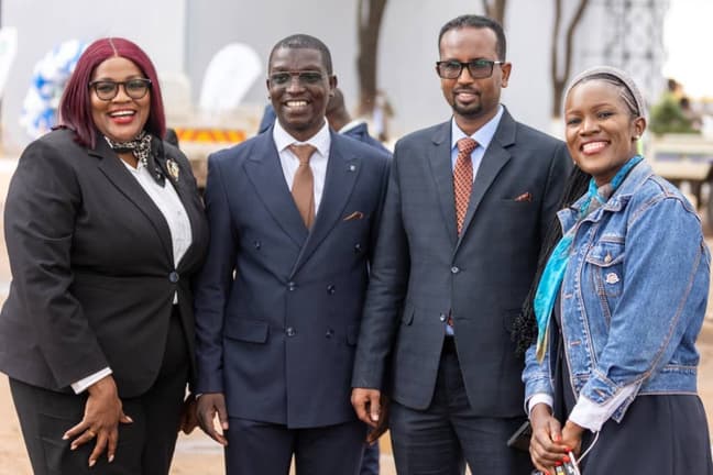 Jamarie with professionals after an engagement